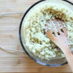 cooked quinoa in bowl