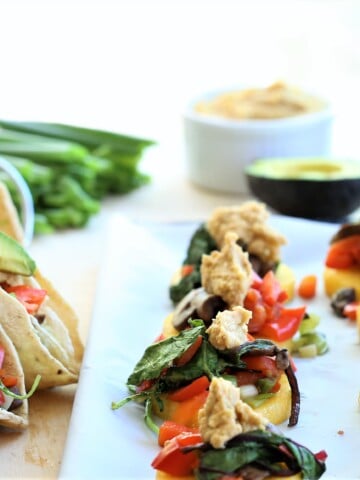 Vegetable Tacos With Chipotle Hummus
