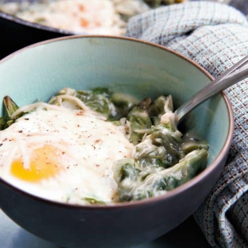 Creamed Spinach Eggs