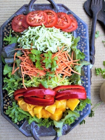 Spring Vegetable Salad With Hot Peanut Dressing