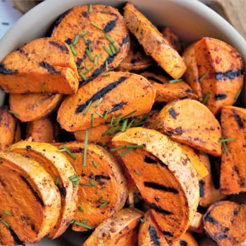 Grilled Chile Lime Sweet Potato Wedges